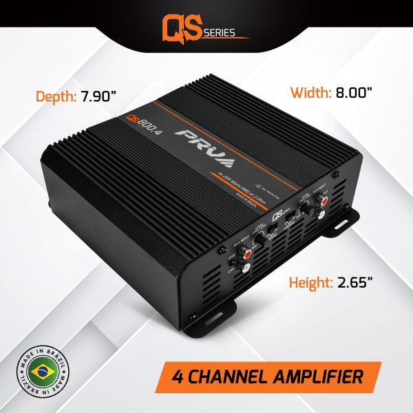Main product image for PRV Audio QS800.4 2 Ohm 4-Channel Full-Range Amplifier294-3520